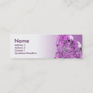 SKELETON LOVE purple Mini Business Card