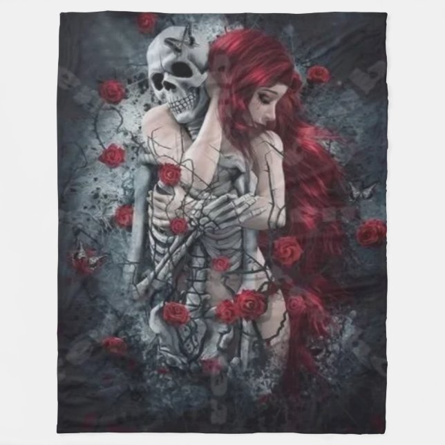 SKELETON LOVER FLEECE BLANKET (Front)