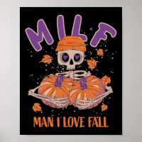 Skeleton Man I Love Fall Fun Skeleton Pumpkin Hall