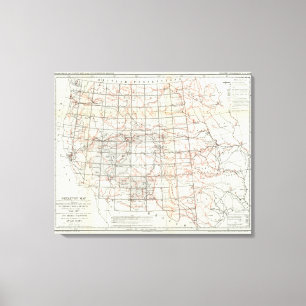 Skeleton Map Canvas Print
