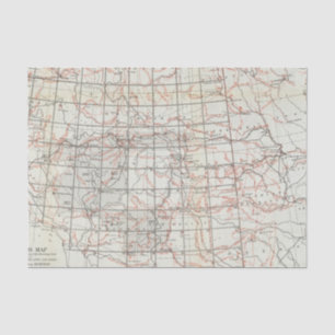 Skeleton Map Tissue Paper