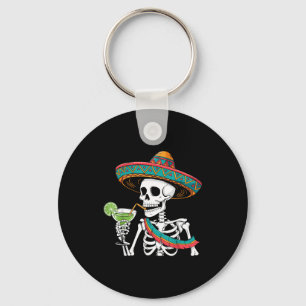 Skeleton margarita cinco de mayo  key ring
