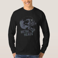 Skeleton Metal Heads  For Death Metal And Heavy Mu