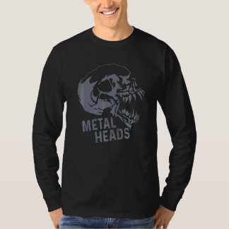 Skeleton Metal Heads  For Death Metal And Heavy Mu T-Shirt