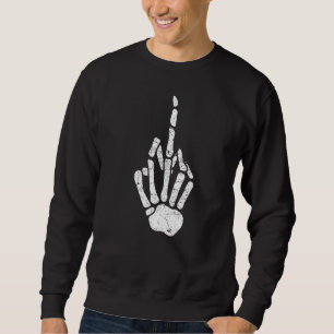 Skeleton Middle Finger Sweatshirt