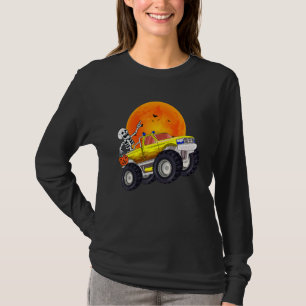 Skeleton Monster Truck Moon Candy Toddler Boys Hal T-Shirt
