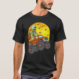 Skeleton Monster Truck Moon Candy Toddler Boys Hal T-Shirt
