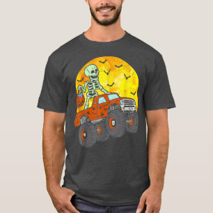 Skeleton Monster Truck Moon Candy Toddler Boys Hal T-Shirt