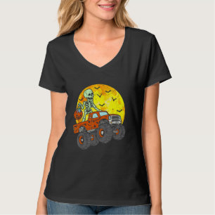 Skeleton Monster Truck Moon Candy Toddler Boys T-Shirt