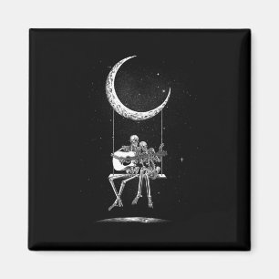 Skeleton Moon Band Tees - Rock And Roll Concert Gr Magnet