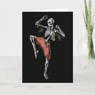 Skeleton Muay Thai Boxing Karate Kickboxing Martia Card