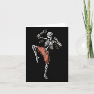 Skeleton Muay Thai Boxing Karate Kickboxing Martia Card
