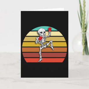 Skeleton Muay Thai Halloween Kickboxing Mma Card