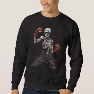 Skeleton Muay Thai Halloween Kickboxing MMA Fighte Sweatshirt