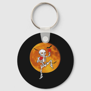 Skeleton Muay Thai Halloween Kickboxing Mma Key Ring