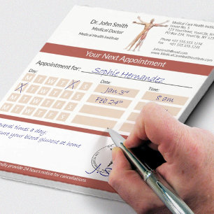 Skeleton Muscles Human Body Medical Appointment Notepad