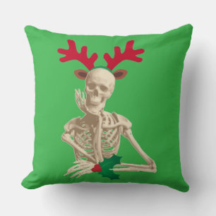 skeleton nightmare christmas cushion
