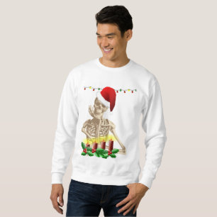 skeleton nightmare christmas mens sweatshirt