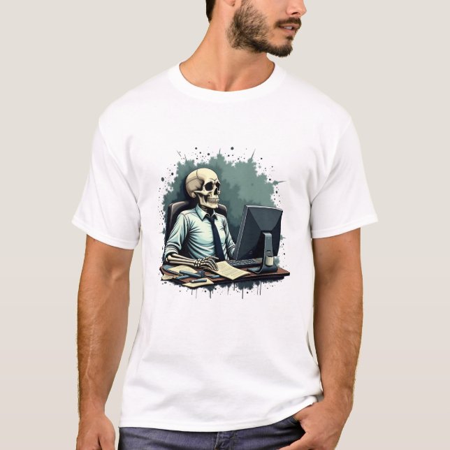 Skeleton Office T-Shirt (Front)