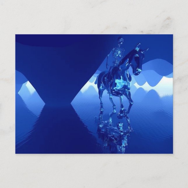 skeleton on a horse postcard (Front)