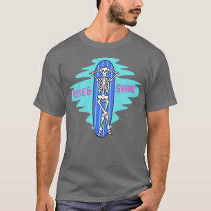 Skeleton On A Surf Board T-Shirt