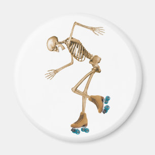 Skeleton on Roller Skates Magnet