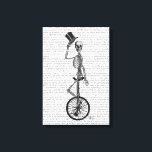 Skeleton on Unicycle Canvas Print<br><div class="desc">Fashion & Figurative</div>