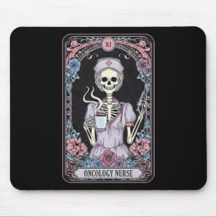 Skeleton Oncology Nurse Tarot Card Oncologist Hall Mouse Pad