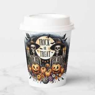 Skeleton Paper Cups for Spooky Drinks