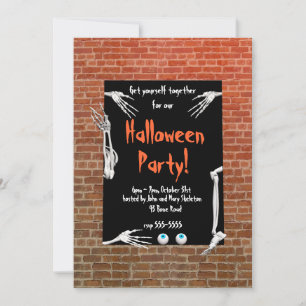 Skeleton Parts Halloween Party Invitation