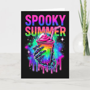 Skeleton Party Summerween Vibes Spooky Summer Drin Card
