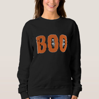 Skeleton Peek BOO Spiders Halloween Sweatshirt