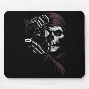 Skeleton Photographer Funny For Men Women  Mouse Pad
