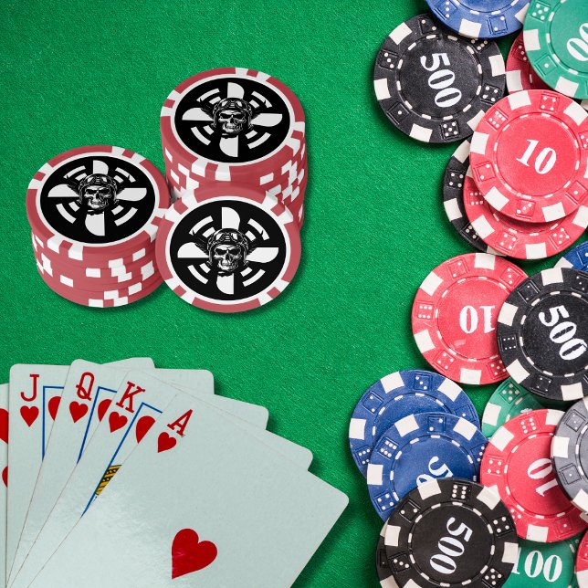 Skeleton Pilot Aeroplane Propeller Aviation Gothic Poker Chips (Creator Uploaded)