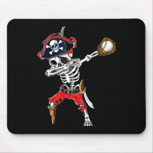 Skeleton Pirate & Baseball Ball Halloween Cost Mouse Pad