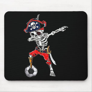 Skeleton Pirate & Soccer Ball Halloween Costum Mouse Pad