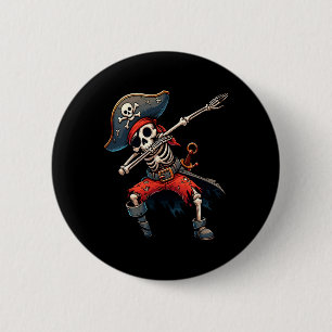 Skeleton Pirate Kids 6 Cm Round Badge