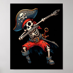 Skeleton Pirate Kids  Poster