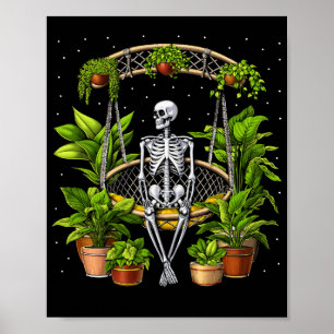 Skeleton Plants Lover Poster