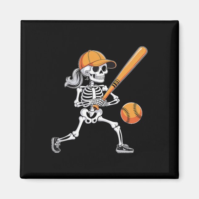 Skeleton Play Softll Halloween Costume For Men Boy Magnet (Front)