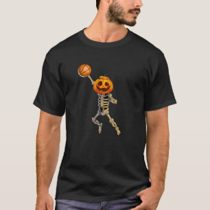 Skeleton Player Basketball Lover Halloween Costume T-Shirt