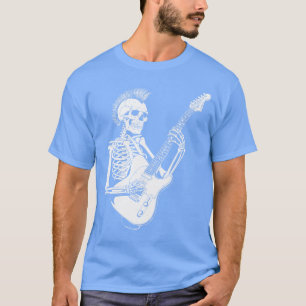 Skeleton Playing Guitar for Punk Rock Fans T-Shirt