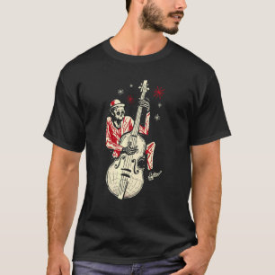 Skeleton Playing Guitar Jazz Music Vintage Guitari T-Shirt