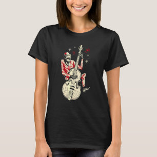 Skeleton Playing Guitar Jazz Music Vintage Guitari T-Shirt