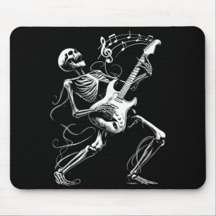 Skeleton Playing Guitar Music for Men Women Rock Mouse Pad