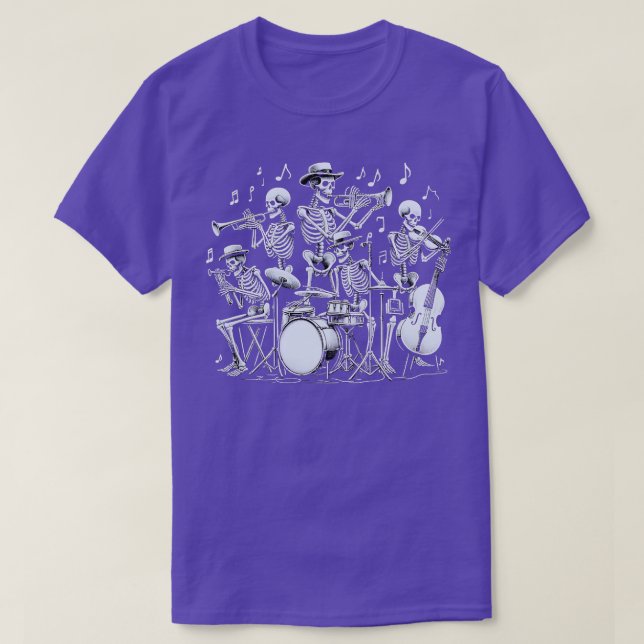 skeleton playing guitar perfect for any music love T-Shirt (Design Front)