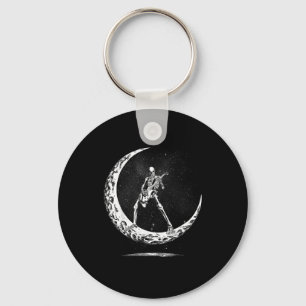 Skeleton Playing Guitar Rock And Roll Band For Men Key Ring