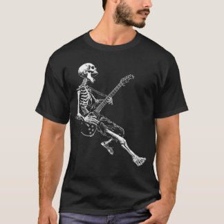 Skeleton playing Guitar Rock And Roll Rock On men T-Shirt
