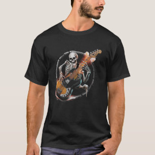 Skeleton Playing Guitar Rock & Roll Boys Kids T-Shirt