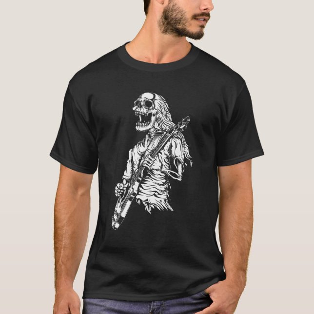 skeleton playing guitar T-Shirt (Front)